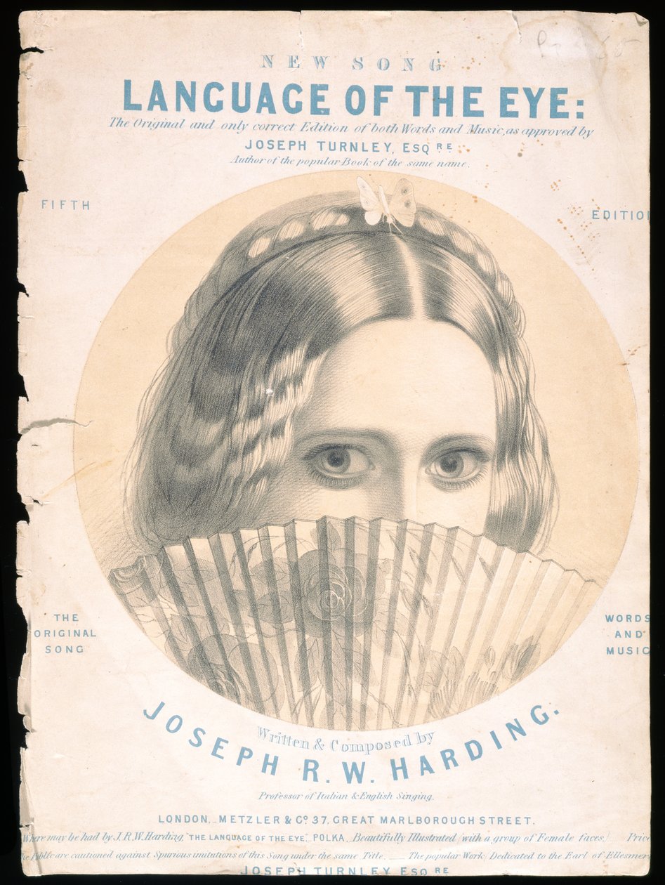 Front Cover of the Score Sheet of The Language of the Eye, Composed by Joseph R. W. Harding by English School