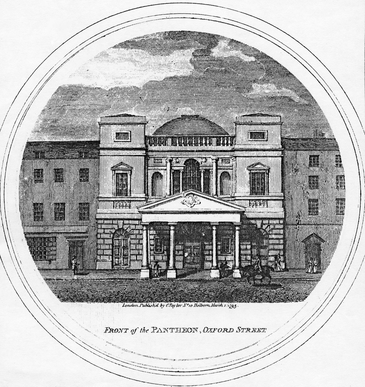 Front of the Pantheon, Oxford Street, 1795 by English School
