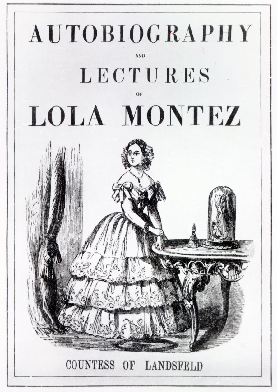 Frontispiece to the Autobiography and Lectures of Lola Montez, Countess of Landsfeld by English School
