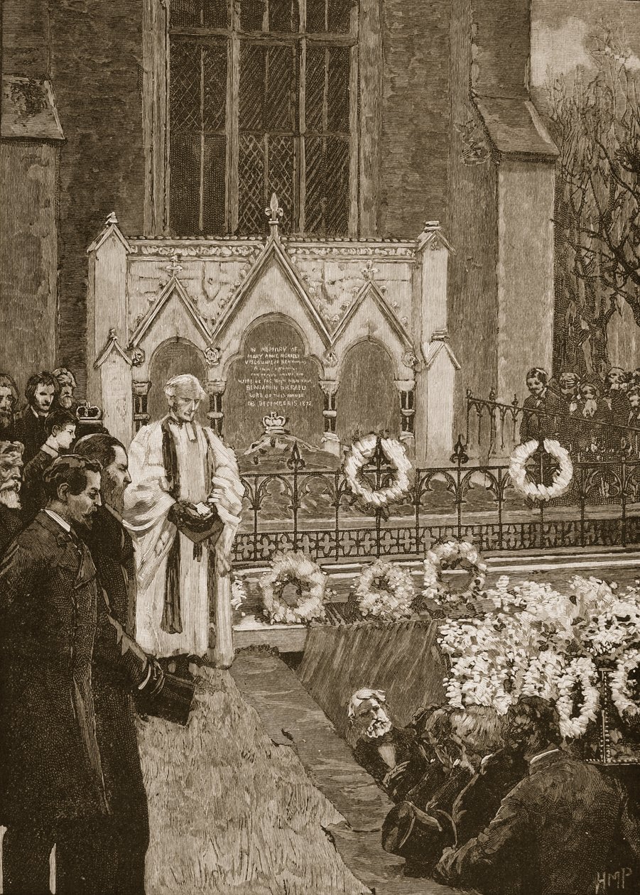Funeral of Lord Beaconsfield at Hughenden by English School