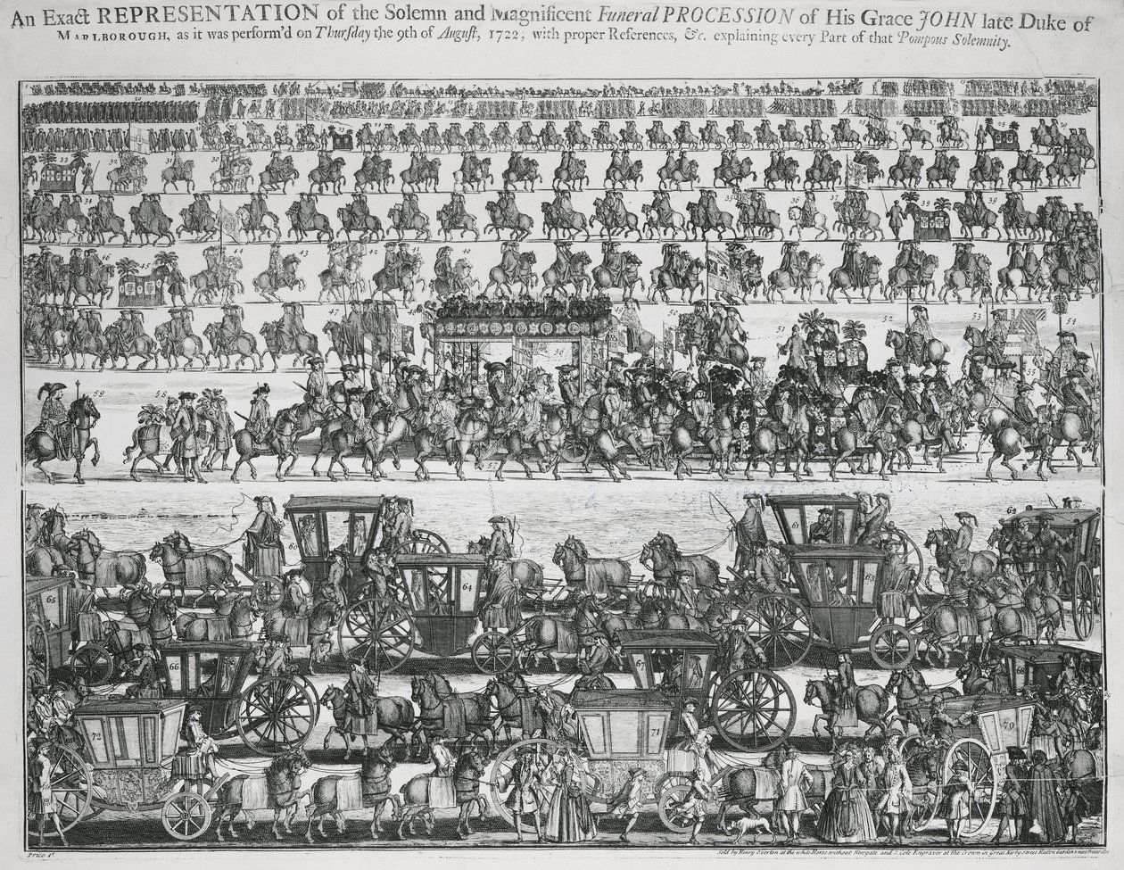 Funeral procession for the Duke of Marlborough by English School