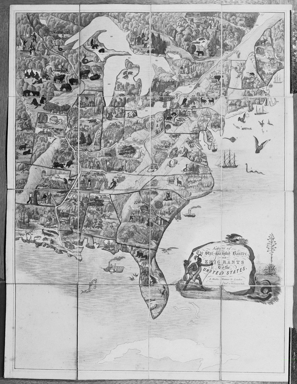 Game of the Star-Spangled Banner or Emigrants to the United States, c.1840 by English School