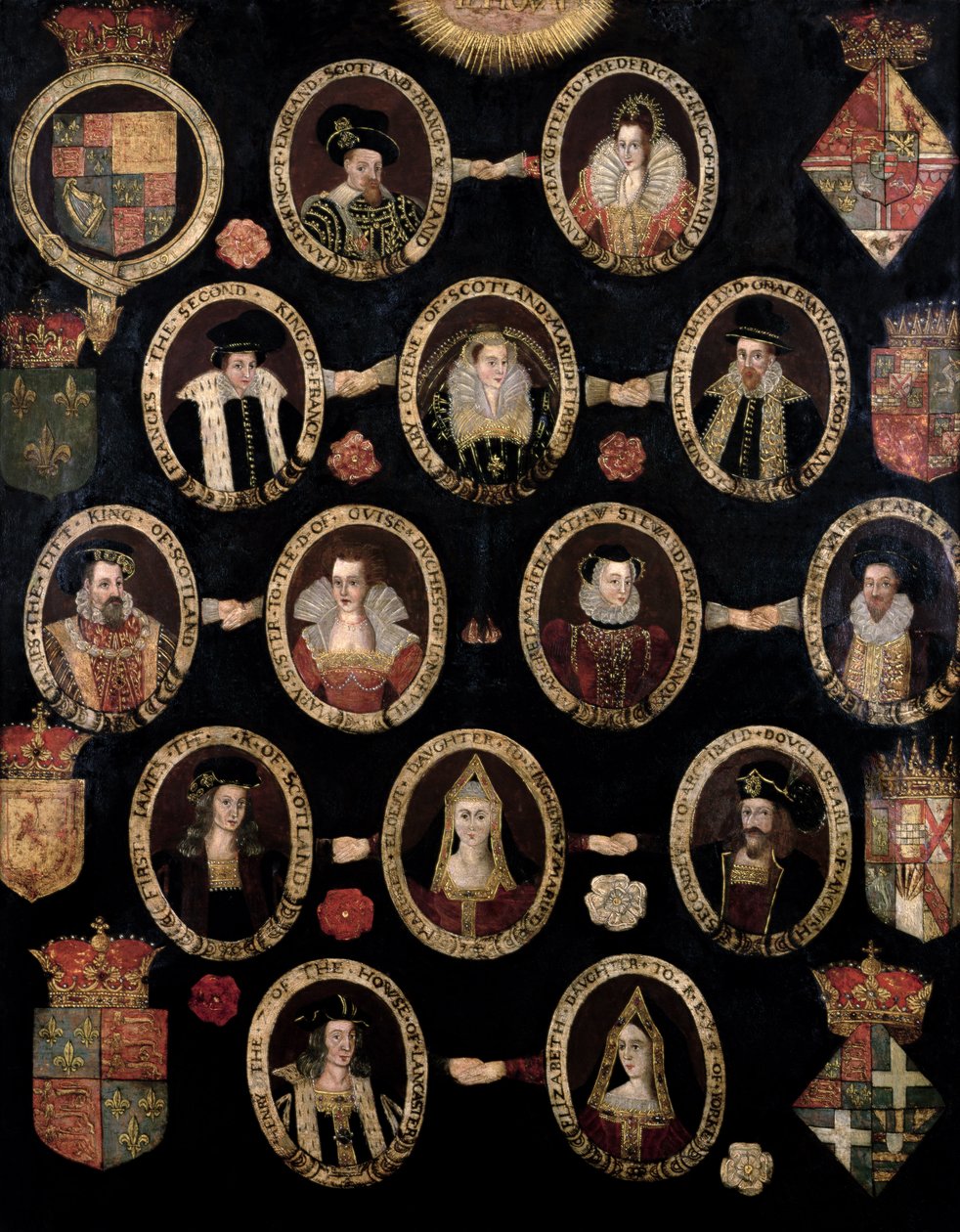Genealogical Chart Tracing the Tudor Roots of Mary Stuart, Queen of ...