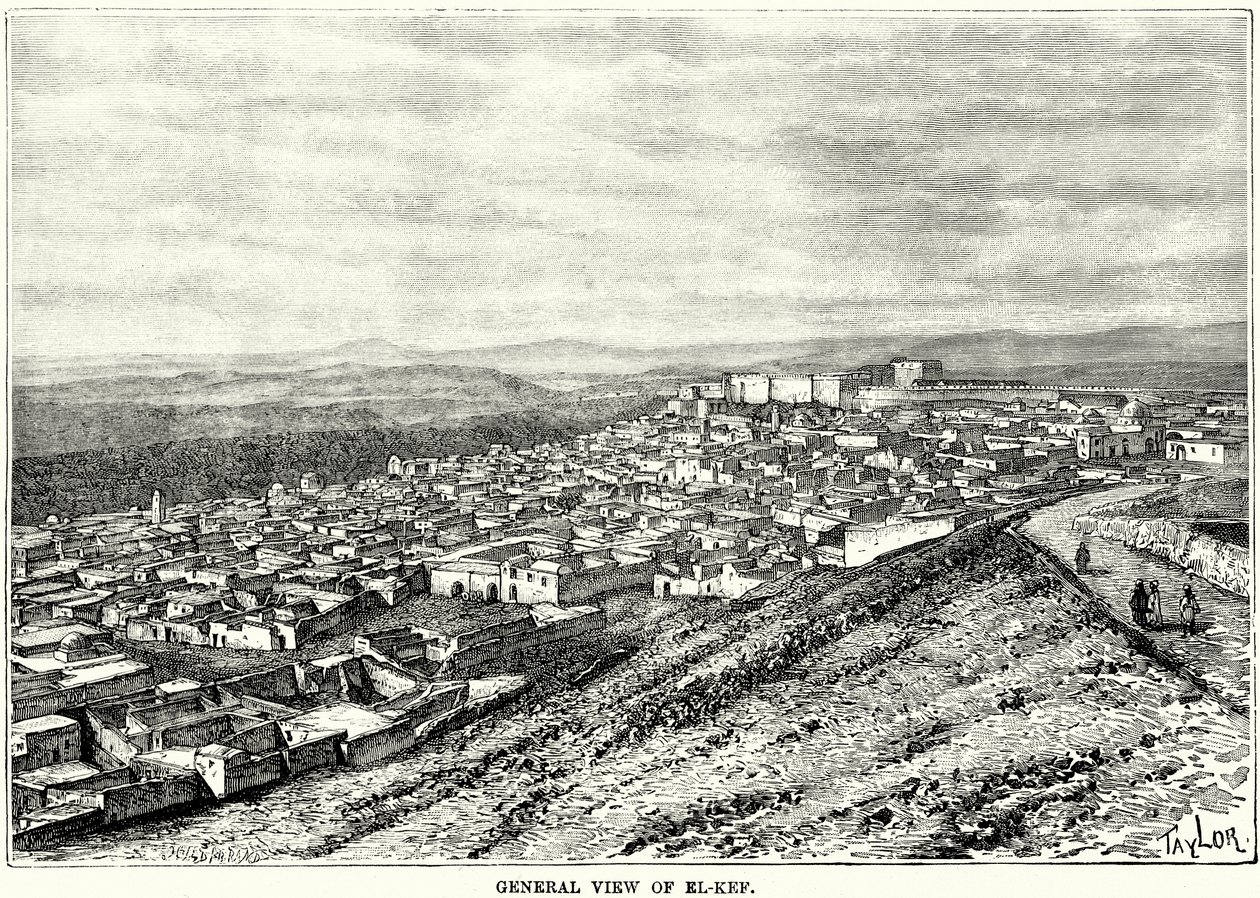 General View of El-Kef by English School