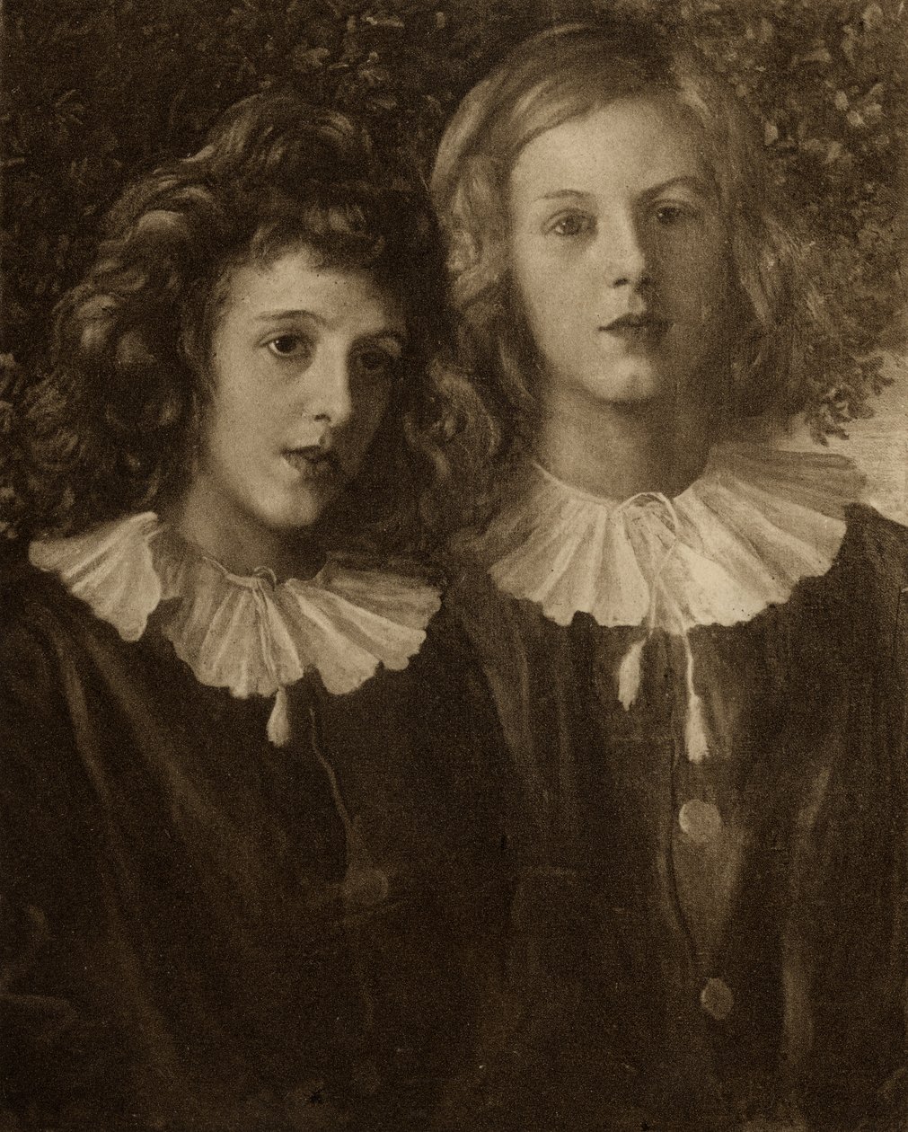 Hallam and Lionel Tennyson, Sons of Alfred Lord Tennyson (1809-92) by English School