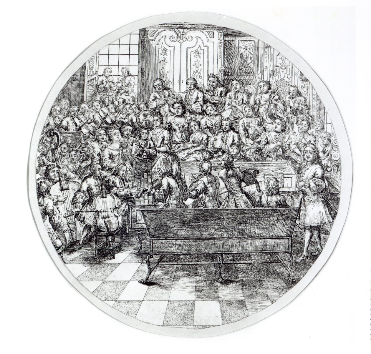 Handel Conducting an Oratorio by English School