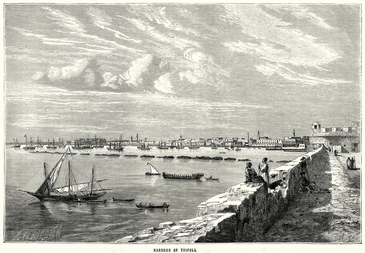Harbor of Tripoli by English School