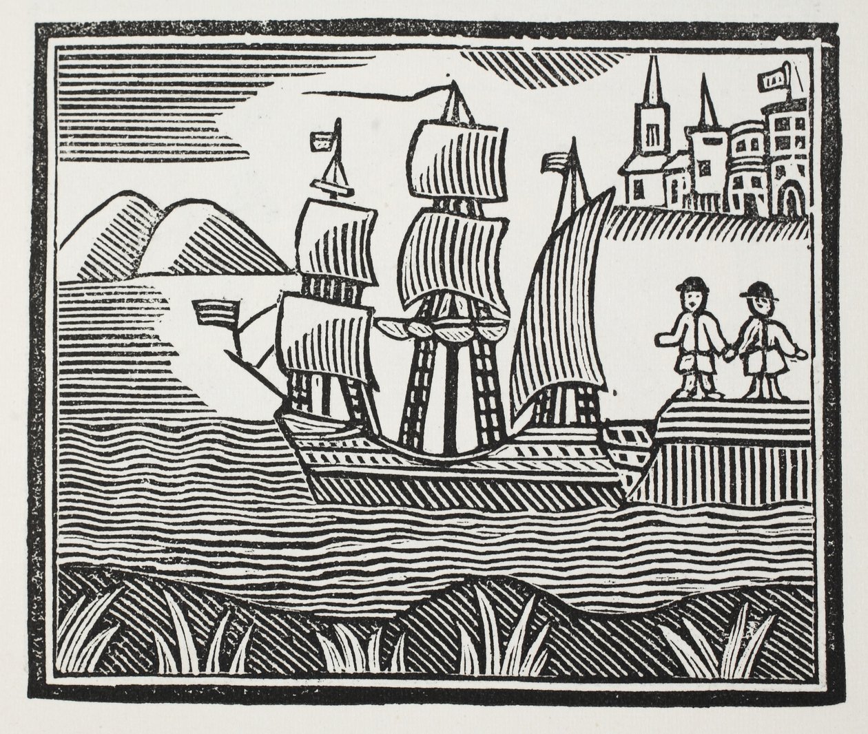 He Sets Sail on His Eventful Voyage by English School