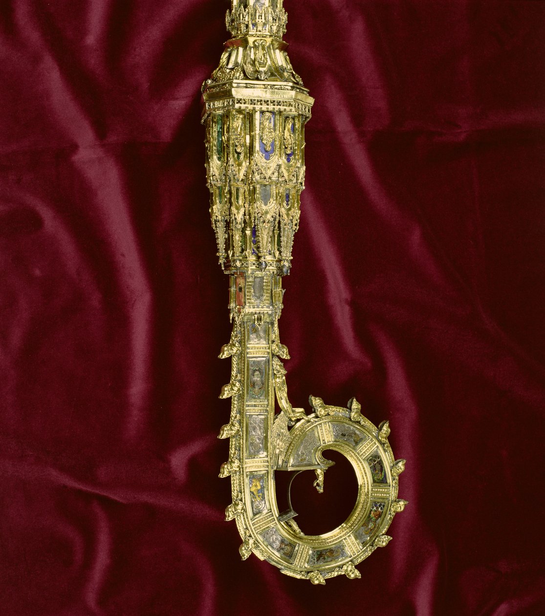 Head and crook of the crozier of William of Wykeham: Paul side (detail) by English School