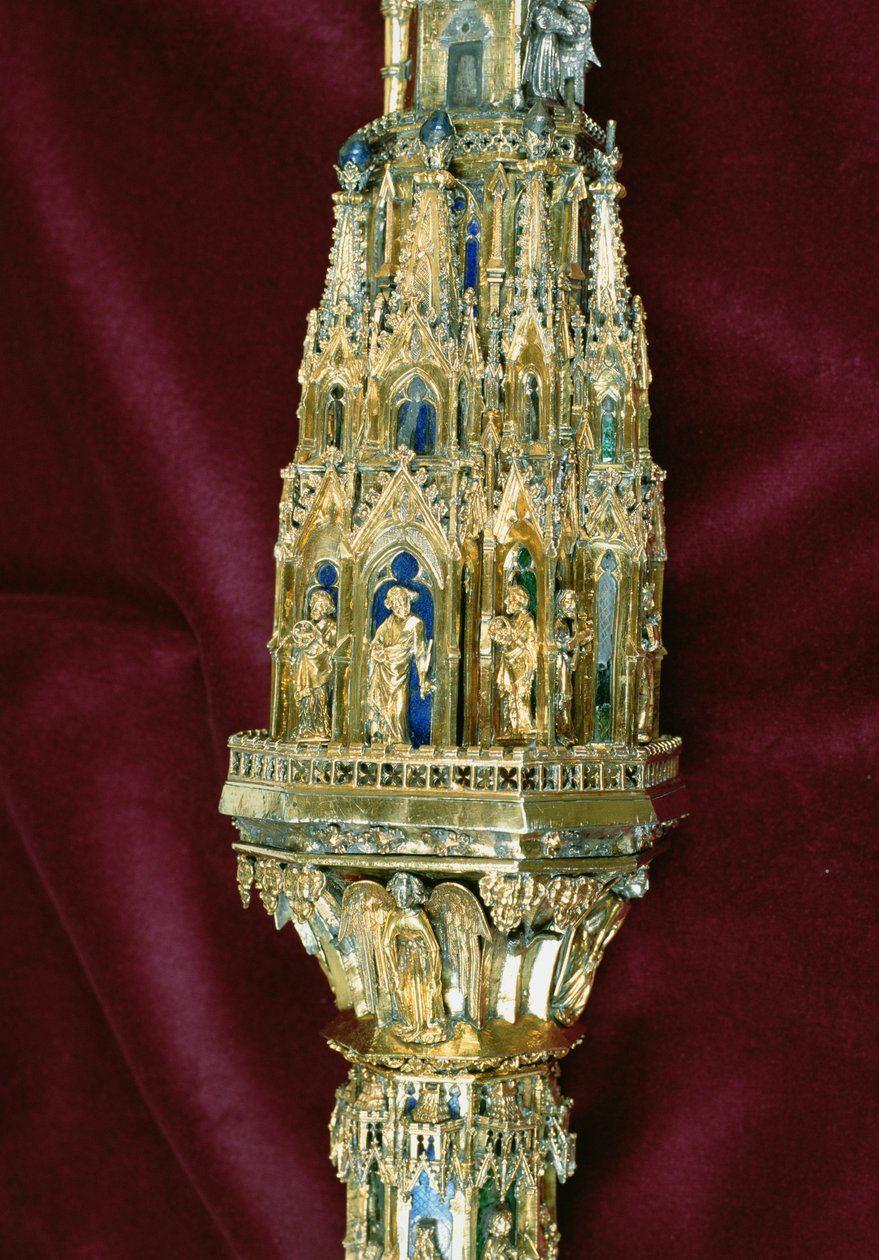 Head of the crozier of William of Wykeham: Peter side (detail) by English School