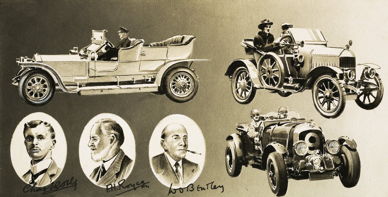 Henry Royce, Charles Rolls, W. O. Bentley -- Three Pioneers of the Motor Car by English School