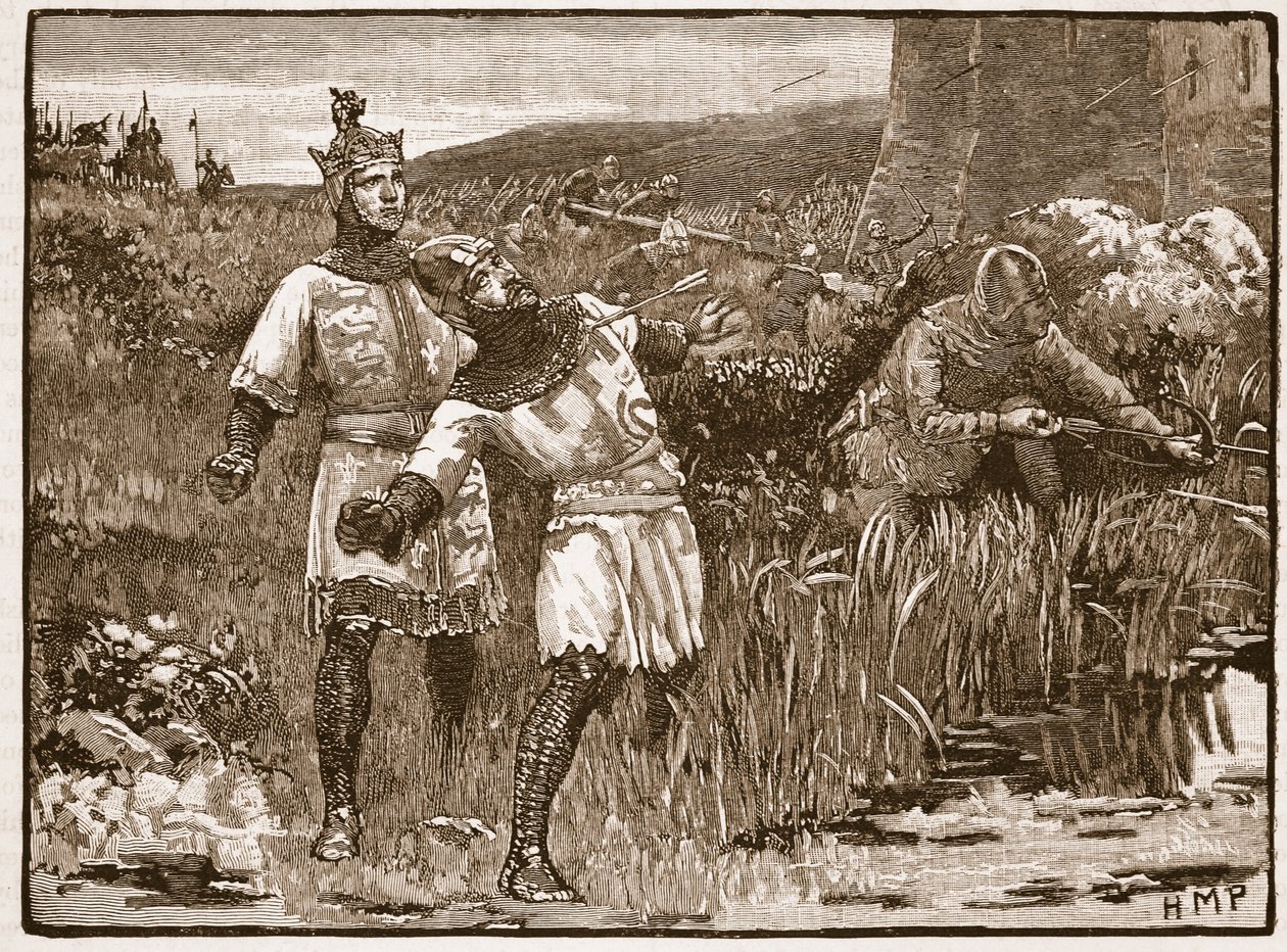 Heroism of St. Clair at the Siege of Bridgnorth Castle (Illustration from Cassell