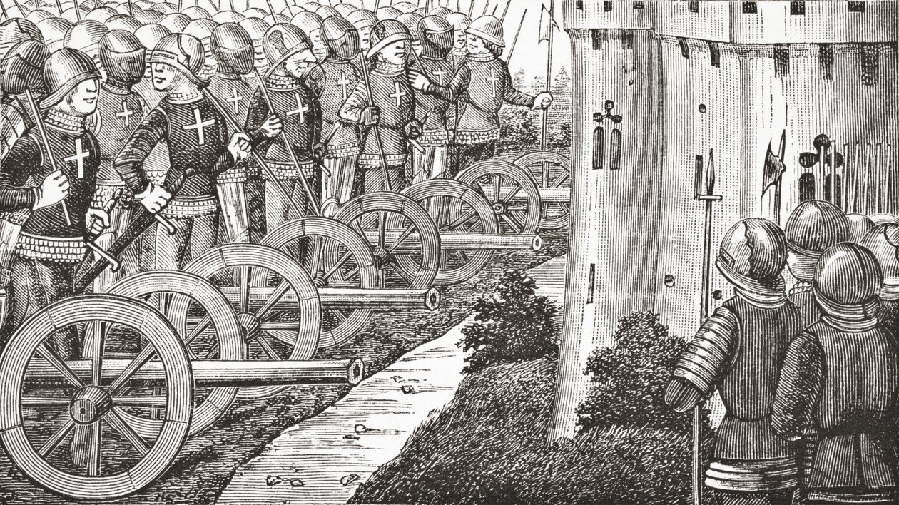 How the Comte de Foix Took Strong Places in Guienne, 1878 by English School