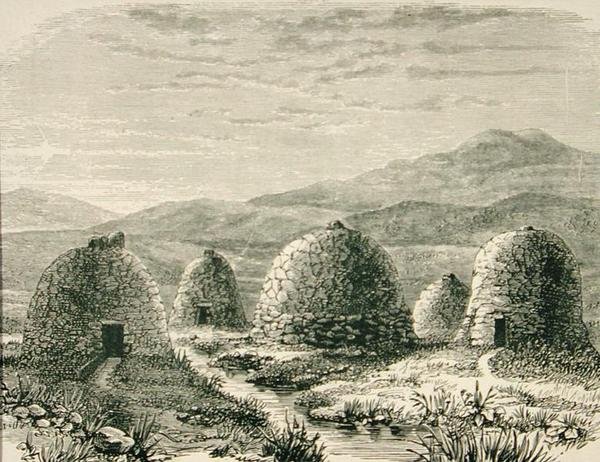 Huts in Uig in c.1880, from 