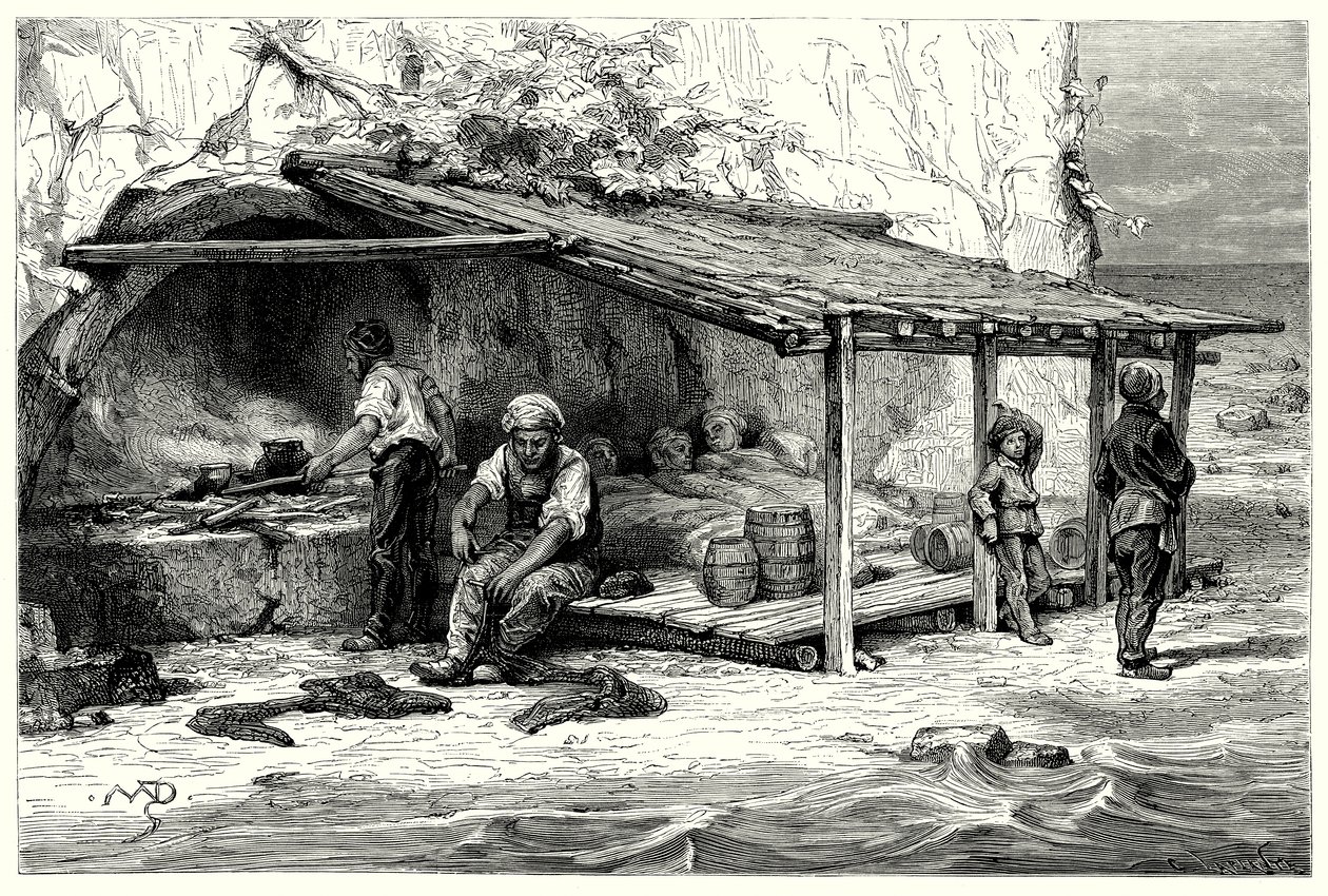 Huts of Tunny Fishers: Bay of Praelucca by English School