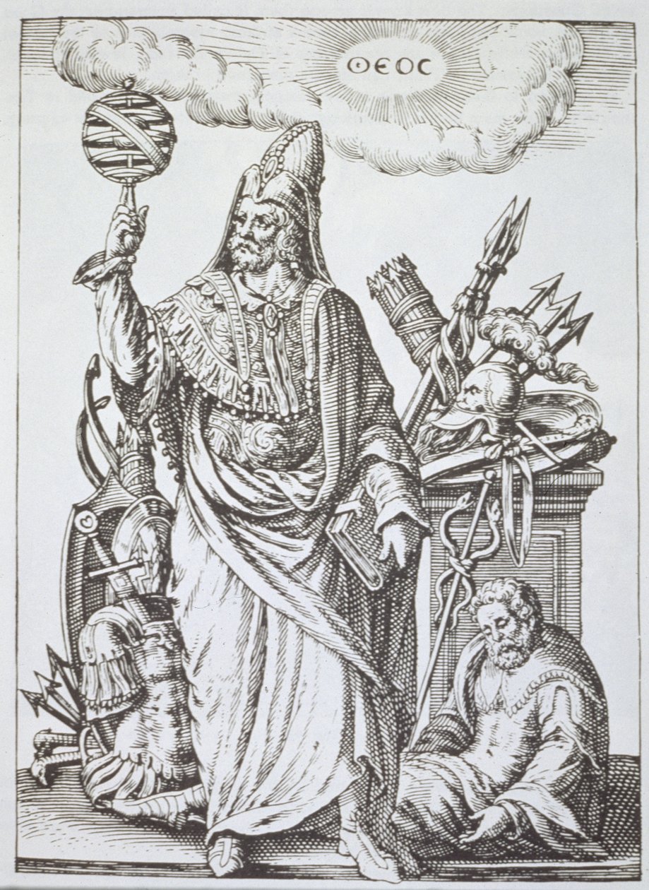 Ideal Figure of Hermes Trismegistus, Copy of Illustration from De Divinatione et Magicis Praestigiis by Jean-Jacques Boissard, 1605, published late 19th Century by English School