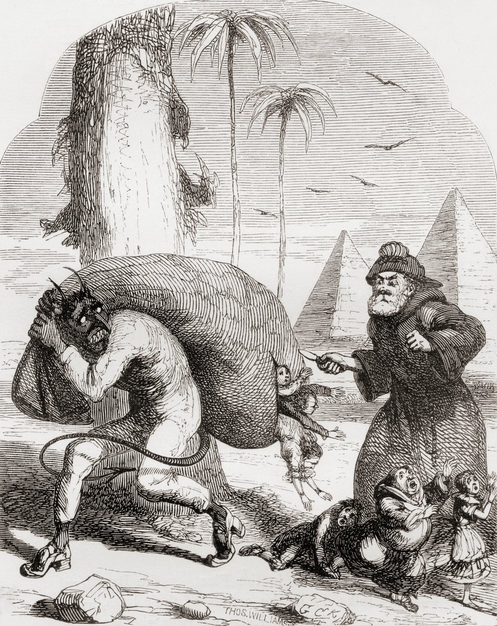 Illustration after George Cruikshank for the poem 