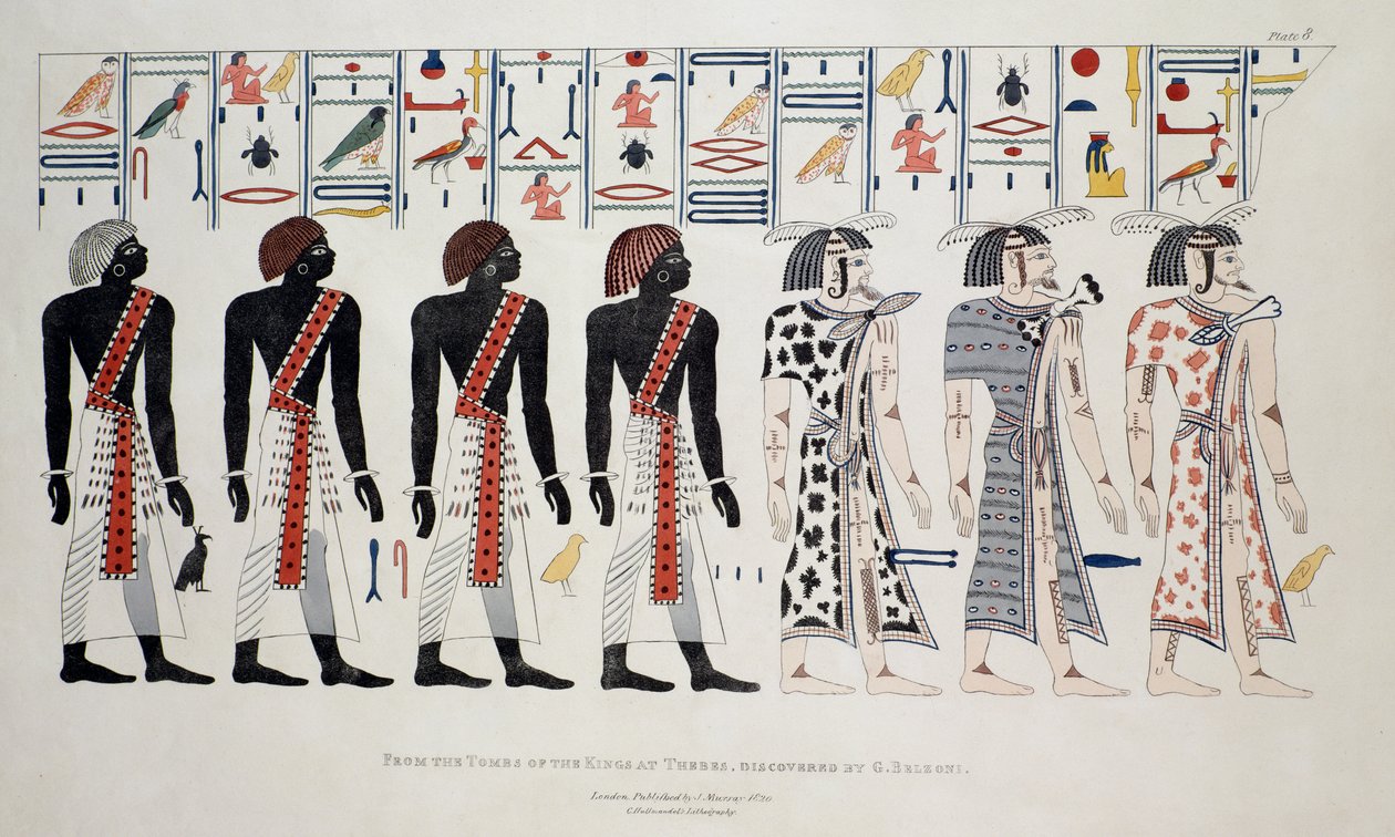 Illustration from the Tombs of the Kings at Thebes, Discovered by G. Belzoni, print published 1820 by English School