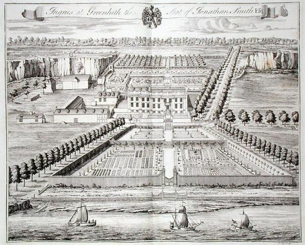 Ingries at Greenhith, the Seat of Jonathan Smith, engraved by I. Kip by English School