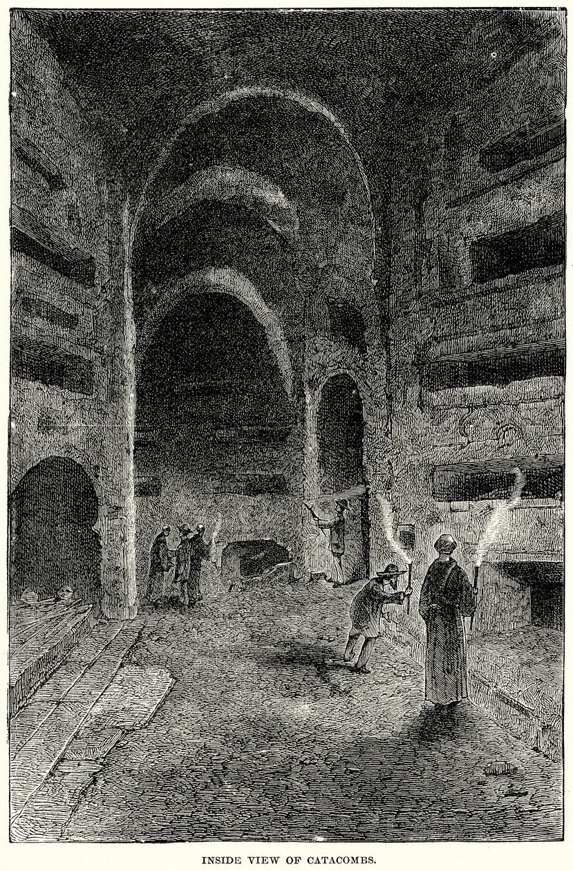Inside View of Catacombs by English School