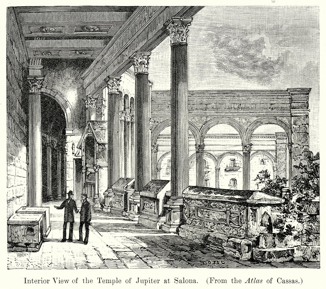 Interior View of the Temple of Jupiter at Saloma by English School
