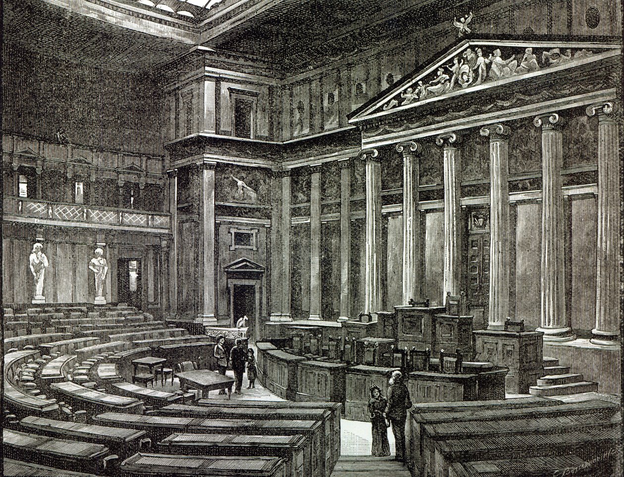 Interior of Houses of Parliament, Vienna, from 