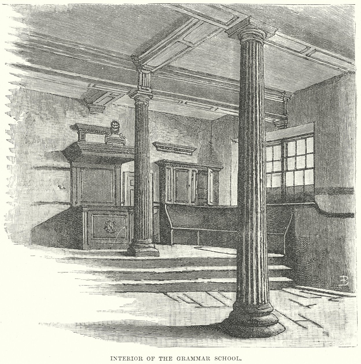 Interior of the Grammar School by English School