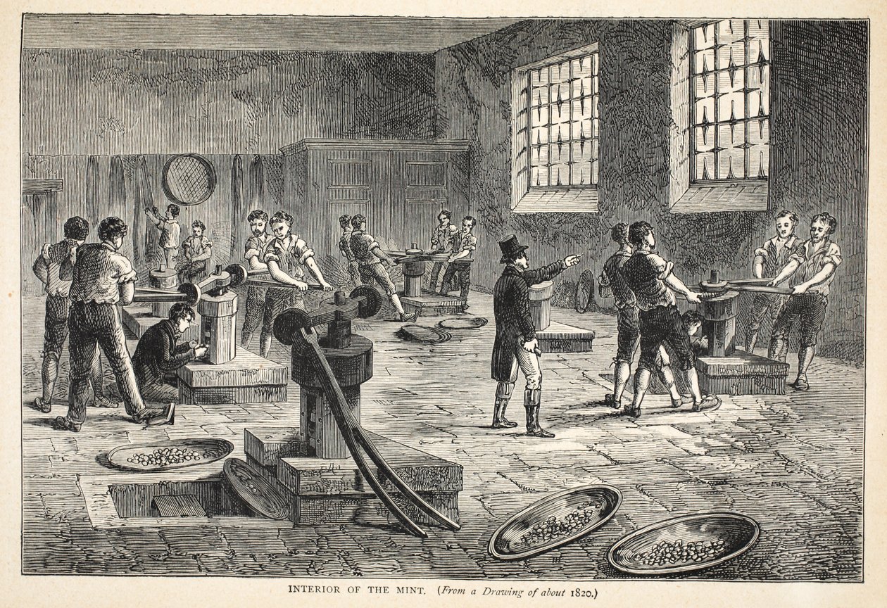 Interior of the Mint, from a drawing of about 1820 by English School