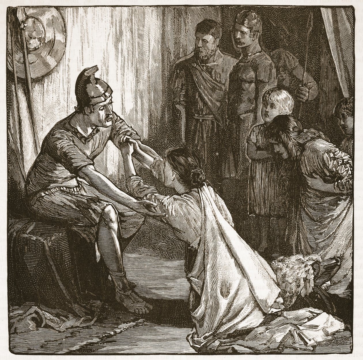 Interview between Coriolanus and His Wife and Mother by English School