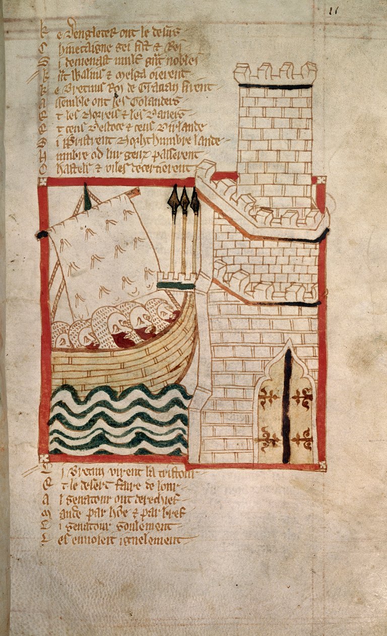 Invasion of Scots and Danes, from the Verse Chronicle of 