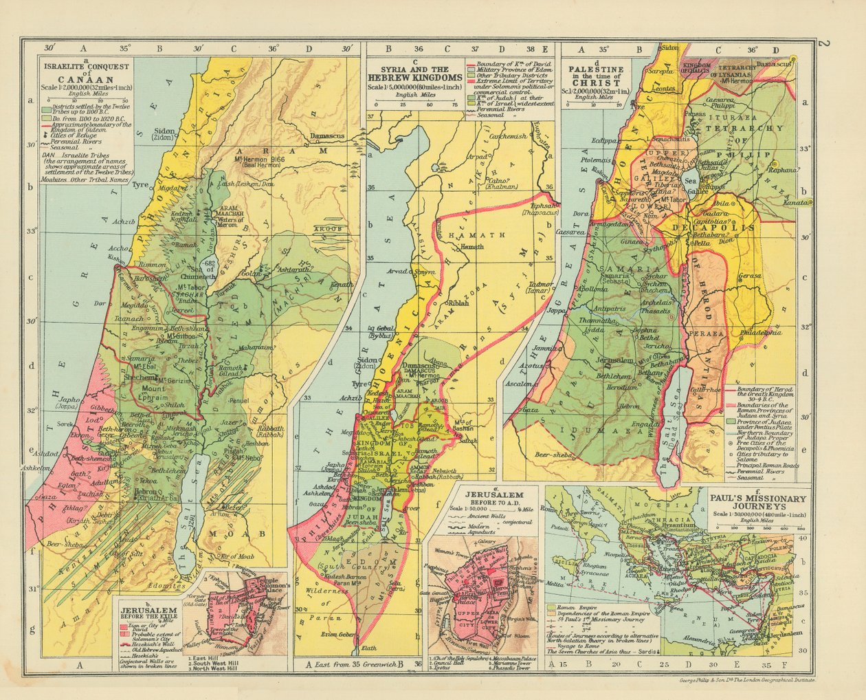 Israelite Conquest of Canaan. Jerusalem Before the Exile. Syria and the Hebrew Kingdoms by English School