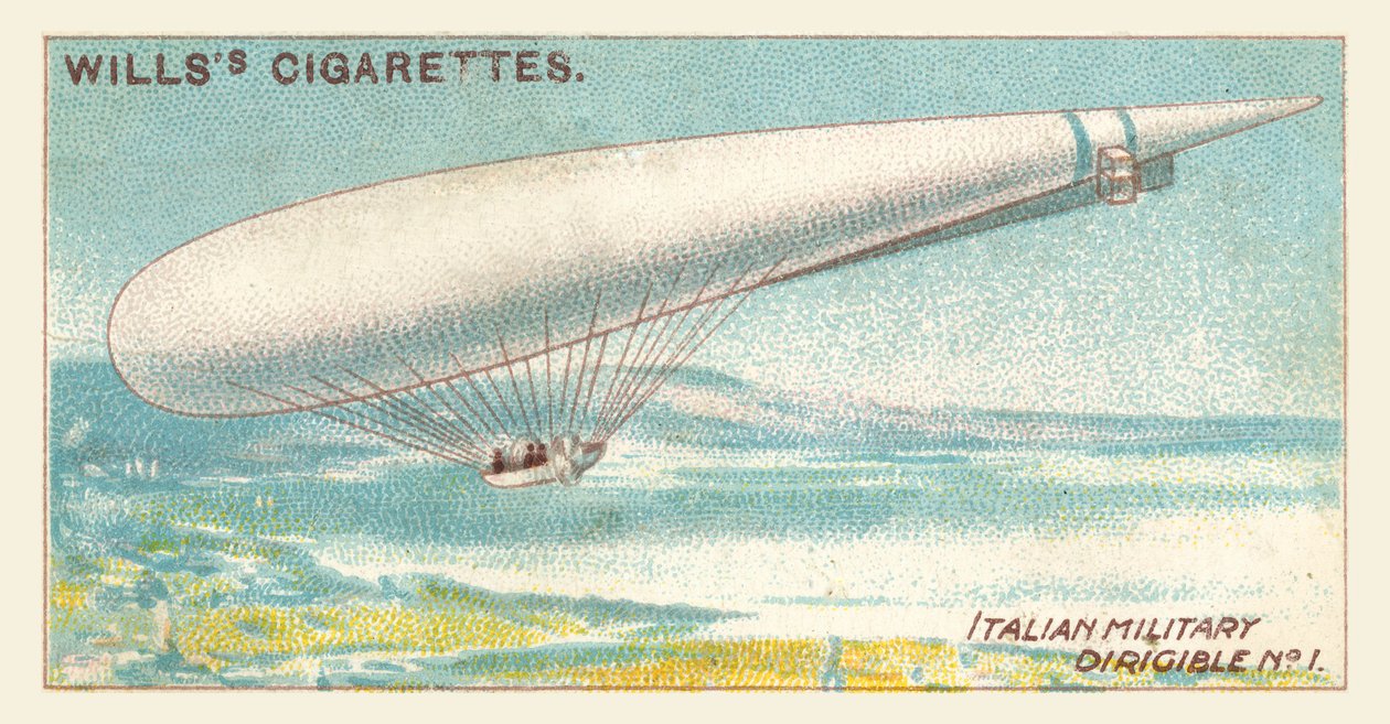 Italian Military Dirigible No 1 by English School