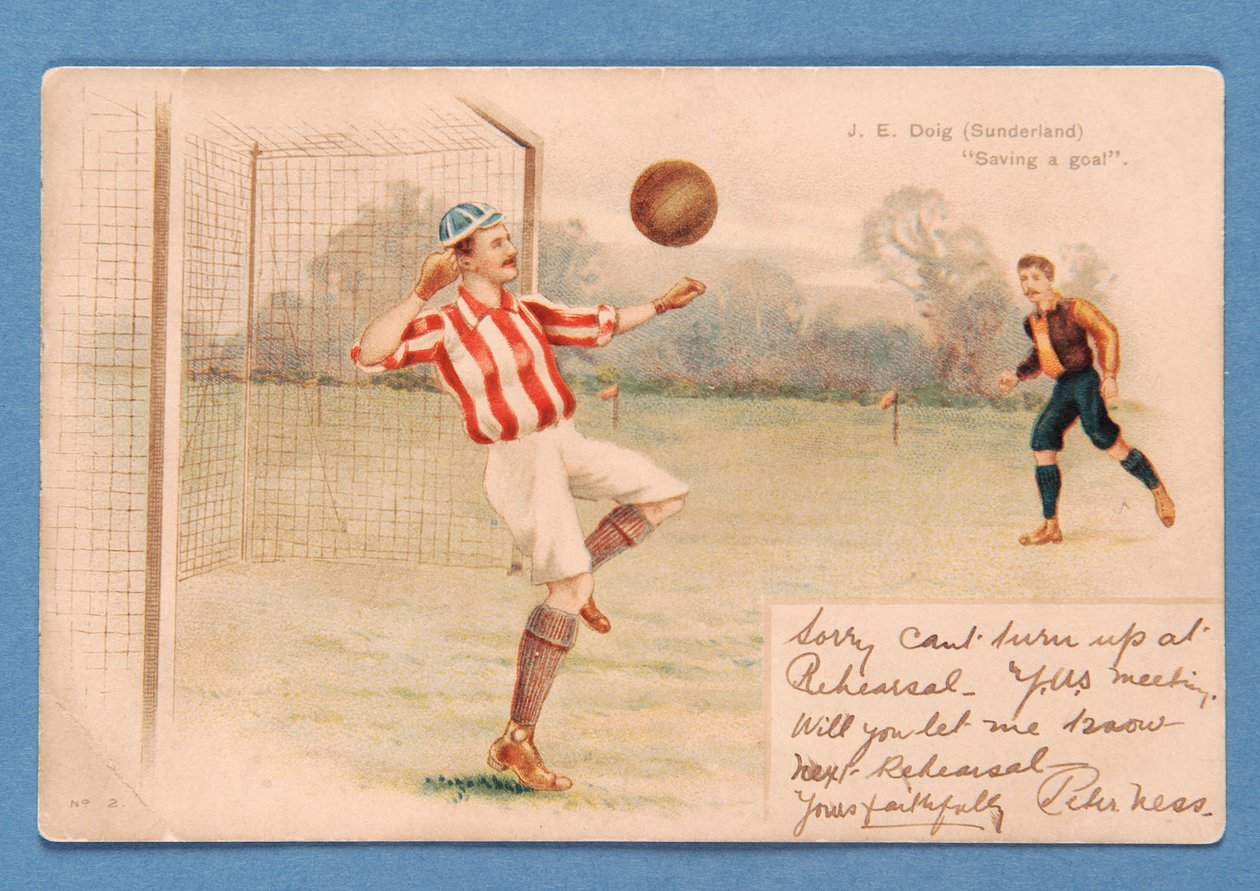 J.E. Doig (Sunderland) Saving a Goal by English School