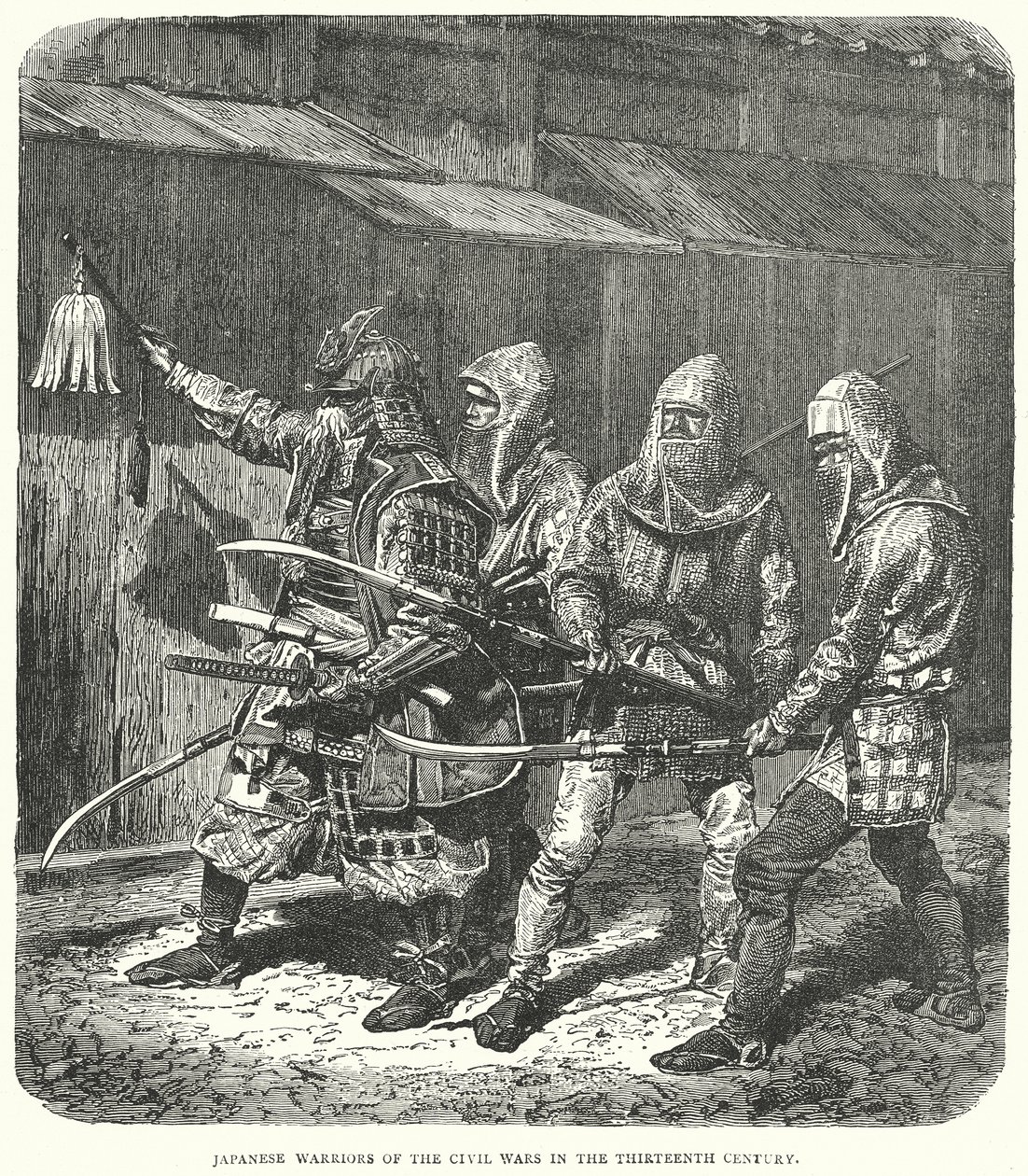 Japanese Warriors of the Civil Wars in the Thirteenth Century by English School