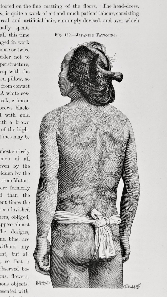 Japanese Tattooed Man by English School