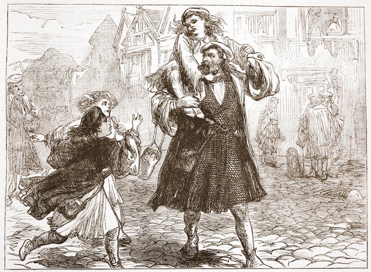 John Luther taking his son to school by English School
