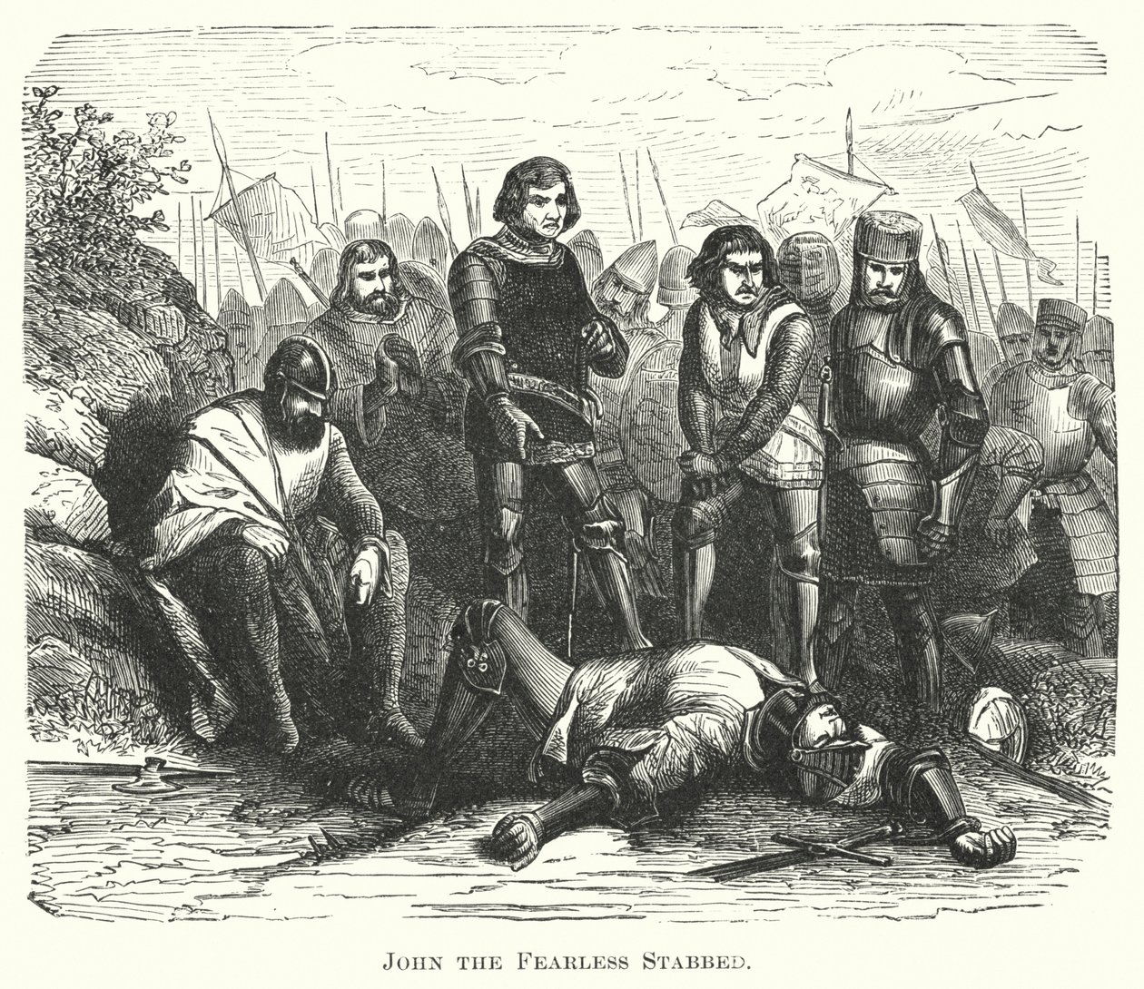 John the Fearless Stabbed by English School