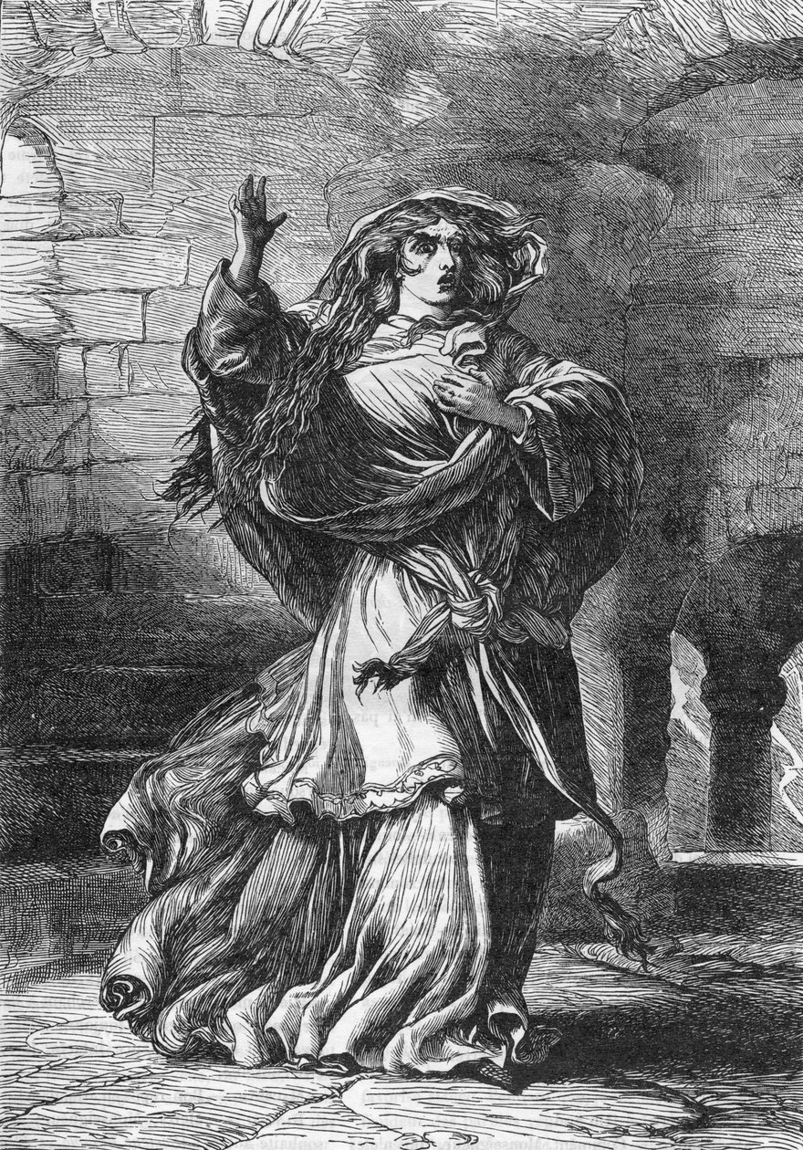 Lady Macbeth (Act II) - Illustration in Completes de William Shakespeare 1866 by English School