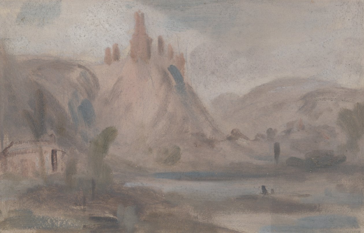 Landscape with a Castle on a Hill by English School