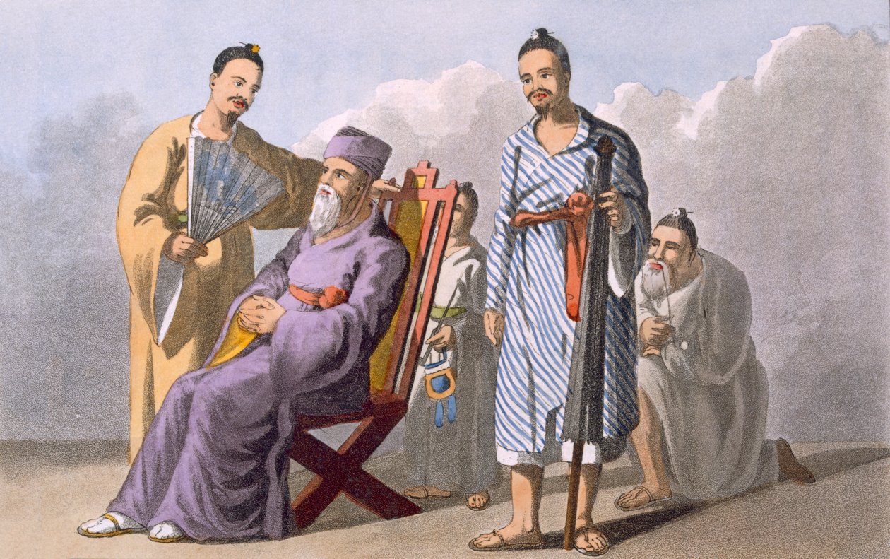 Lewchewan Chief and Attendants, 1820 by English School