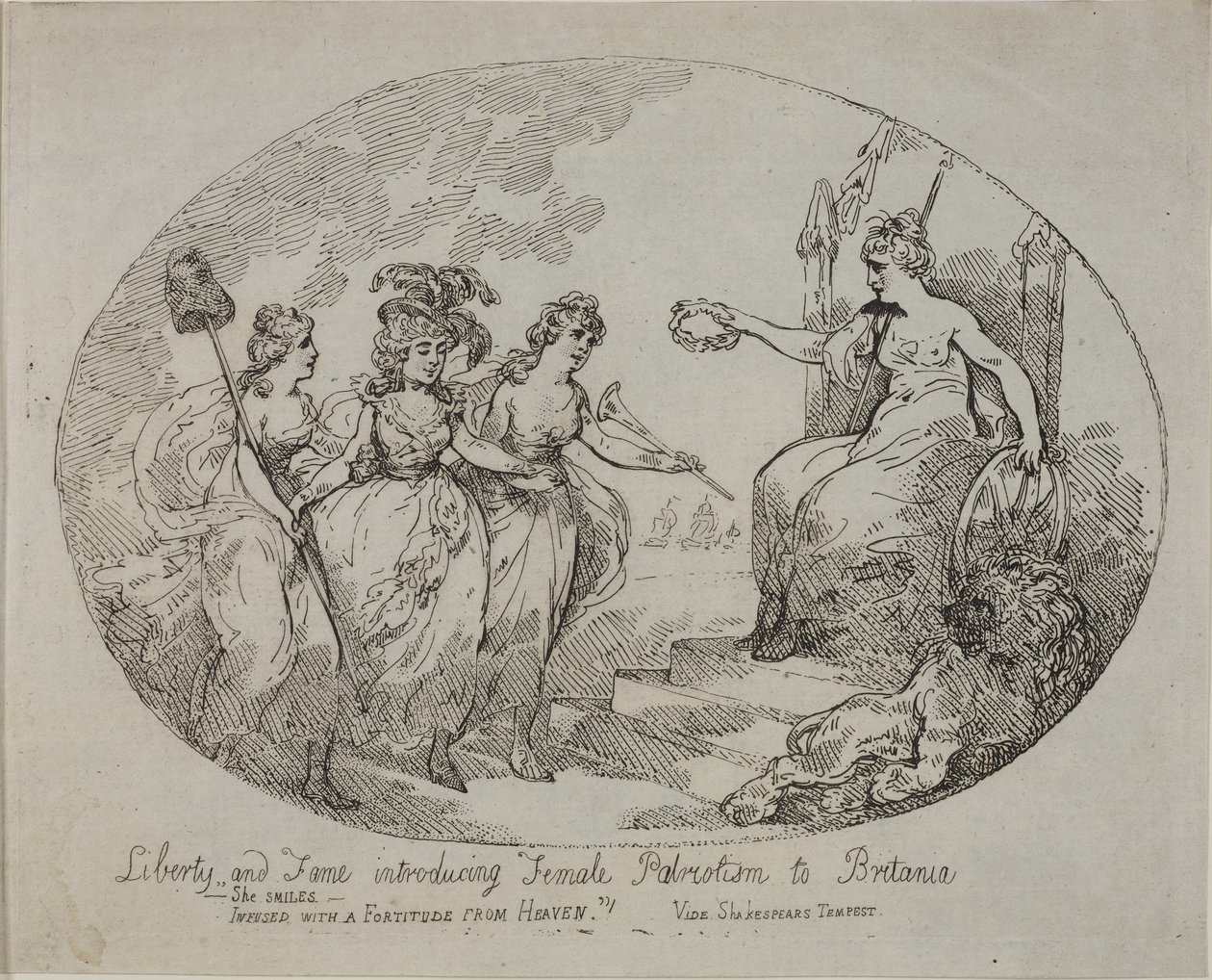 Liberty and Fame Introducing Female Patriotism; Britannia and the Duchess of Devonshire by English School