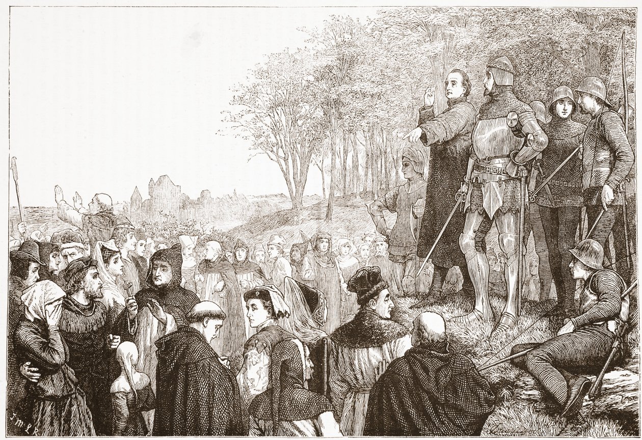Lord Cobham at a Lollard Preaching by English School