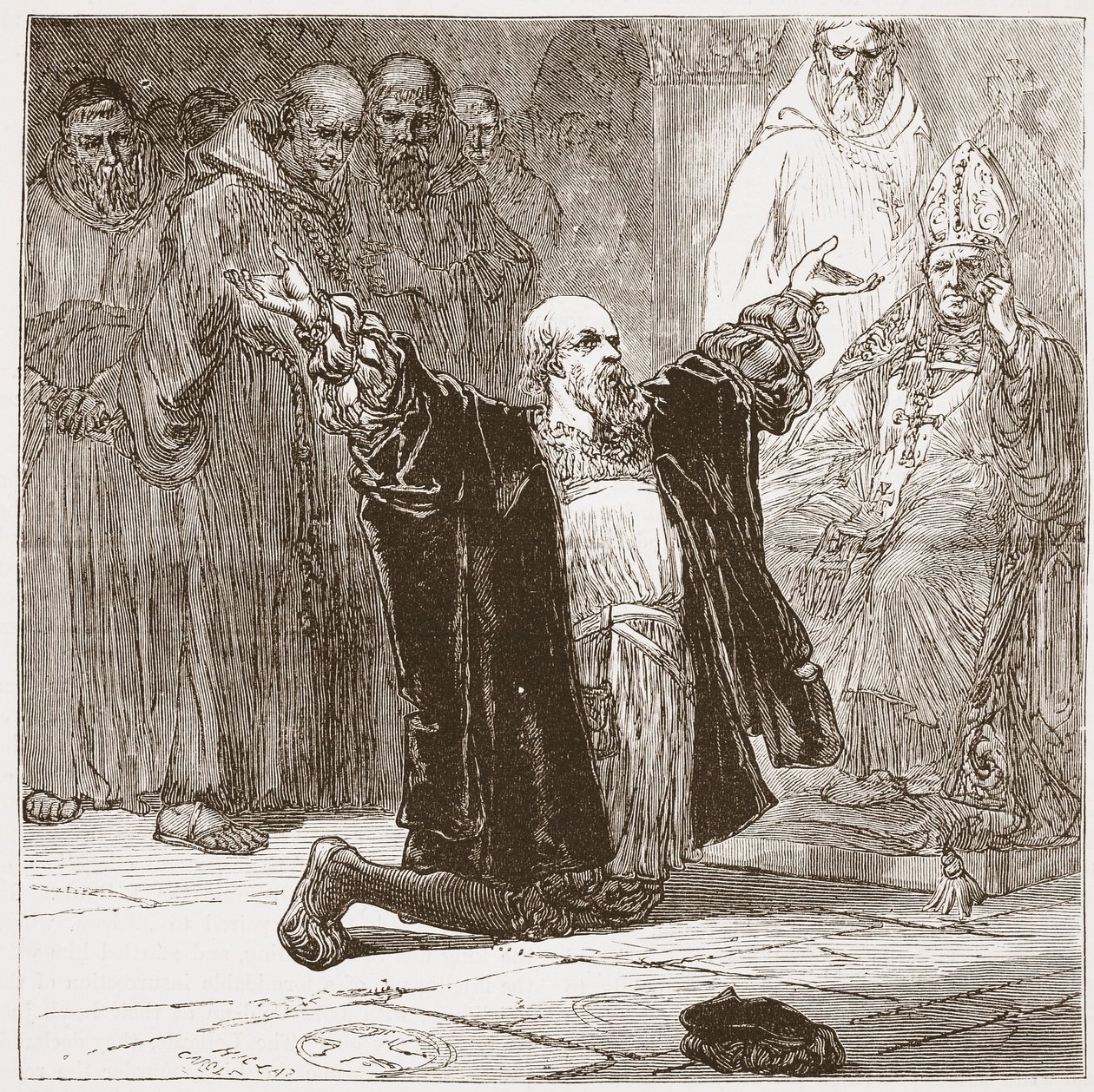 Lord Cobham before the Bishops by English School