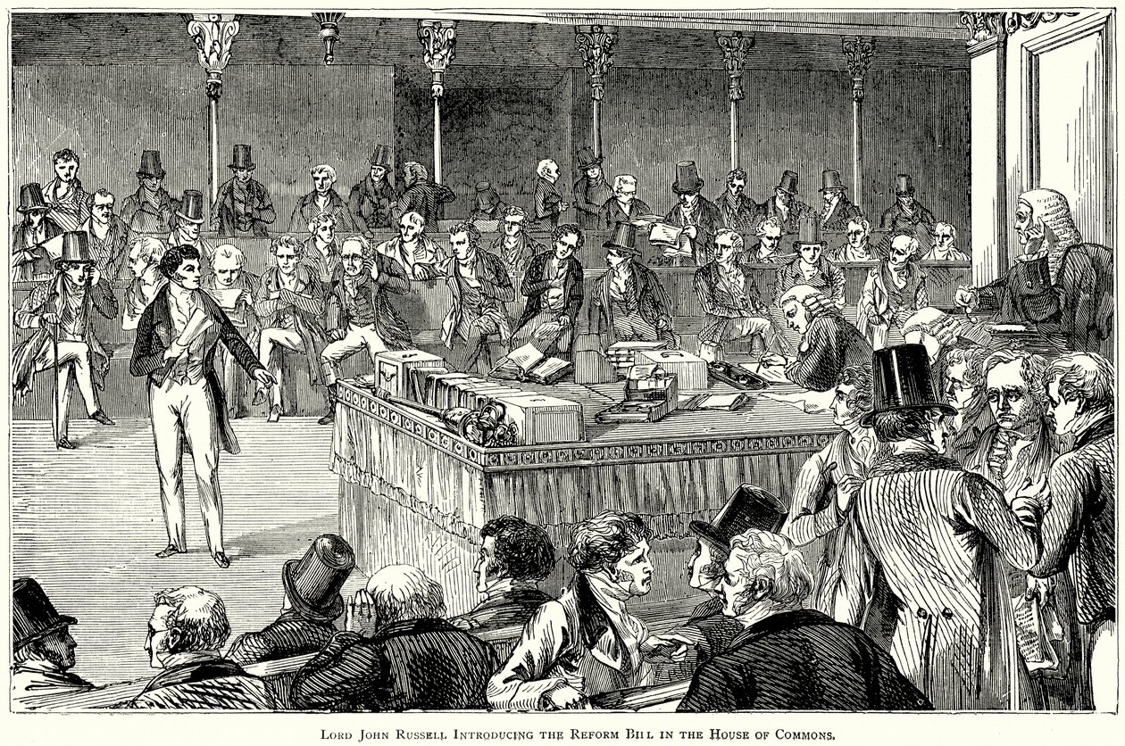 Lord John Russell Introducing the Reform Bill in the House of Commons by English School