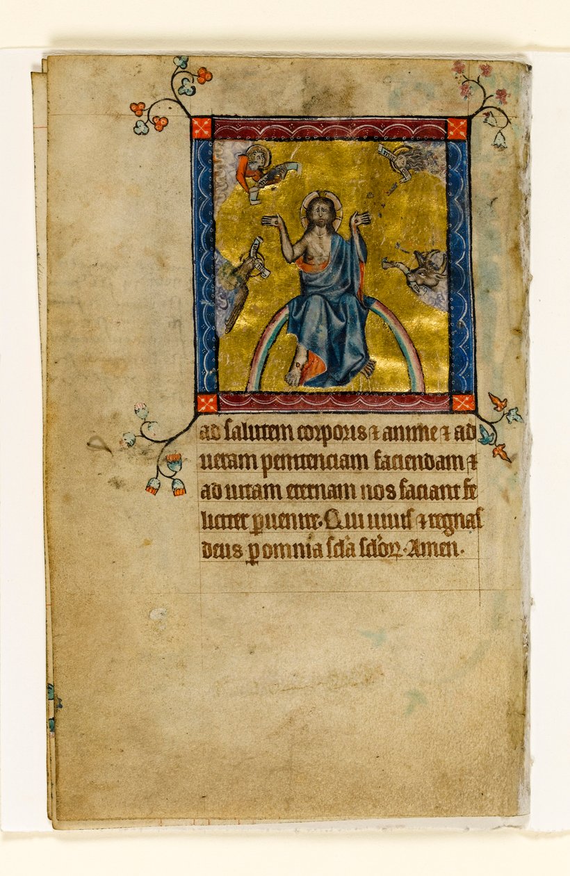 Christ in Judgement, Miniature from the Macclesfield Psalter, Use of Sarum, East Anglia (c.1330) by English School