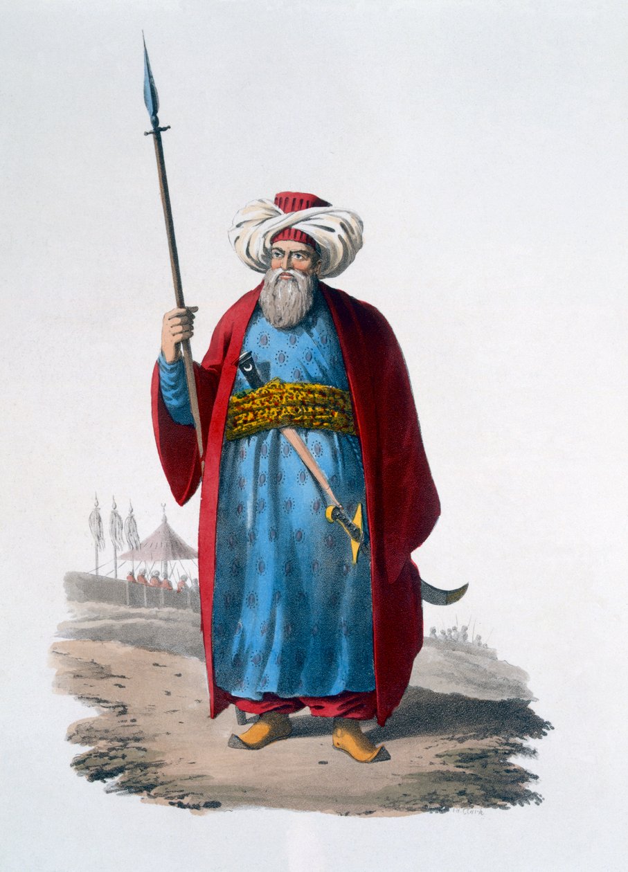 Mameluke Officer, 1818 by English School: Fine art print