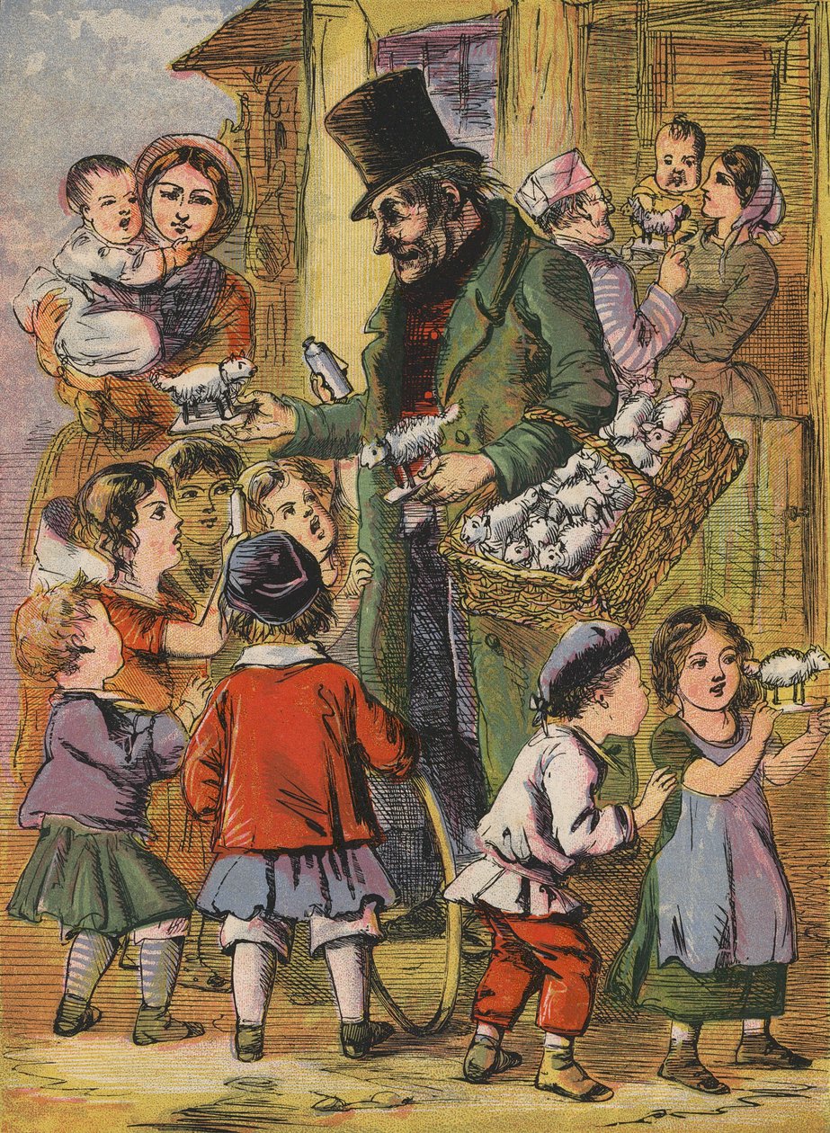 Man Selling Toy Lambs by English School