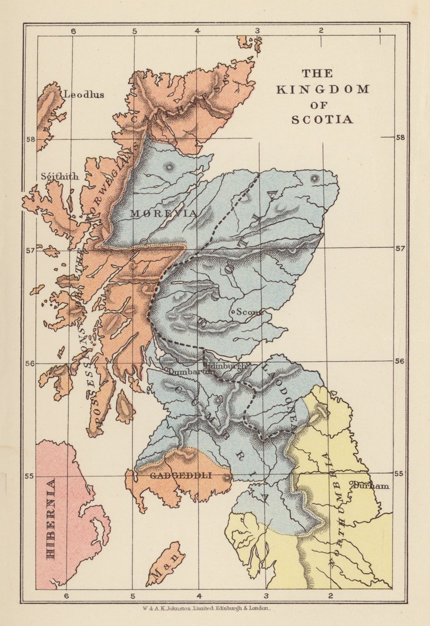 Map: The Kingdom of Scotia by English School