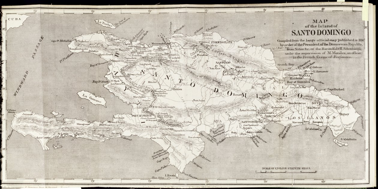 Map of the Island of Santo Domingo, from 