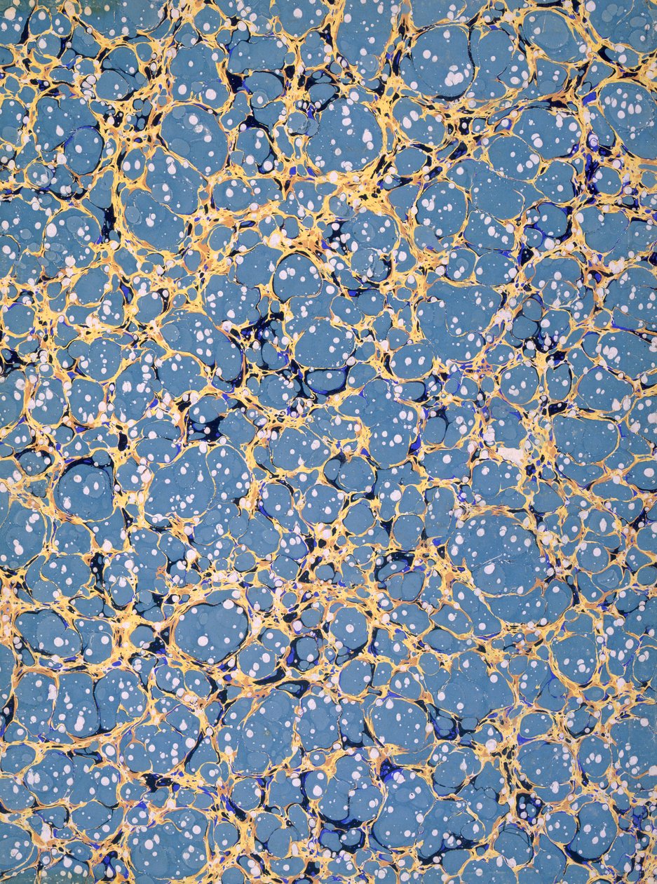 Marble endpaper by English School
